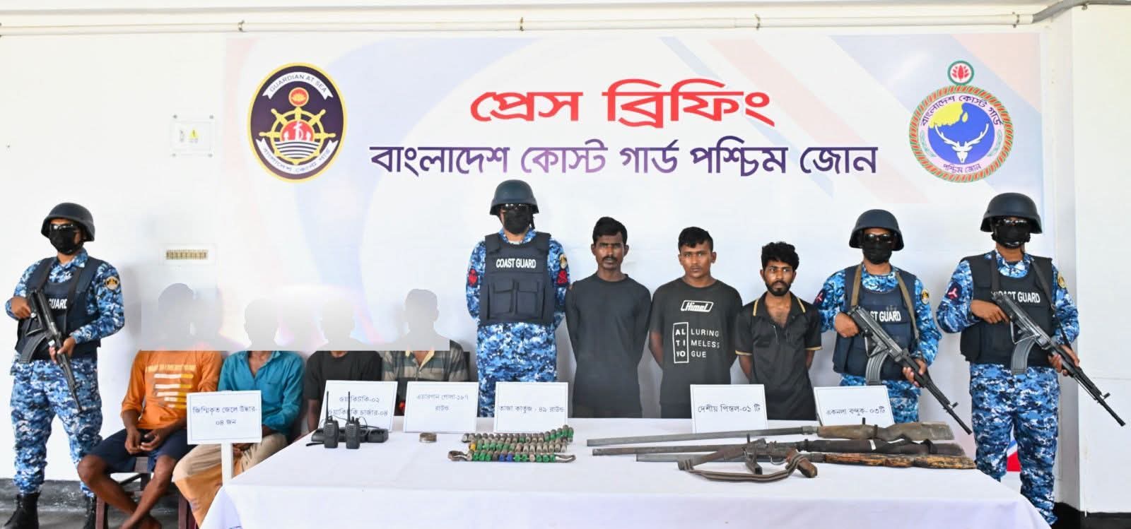 Coast Guard Gunfight with Notorious Karim Sharif Gang in Sundarbans; 3 Active Members Arrested with Weapons and Ammunition