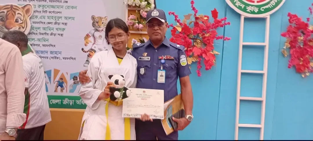 নতুন কুঁড়ি স্পোর্টস-২০২৬ মার্শাল আর্ট প্রতিযোগিতায় বিশেষ পদক অর্জন করল আরশা তাইয়্যেবা আদ্র